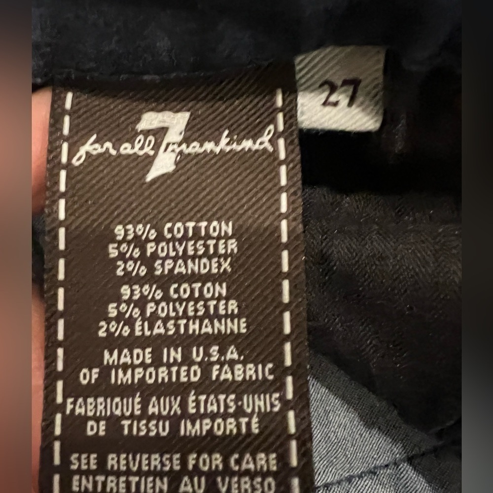 7 for all Mankind Women High Waist Skinny Jeans Size 27 Preowned